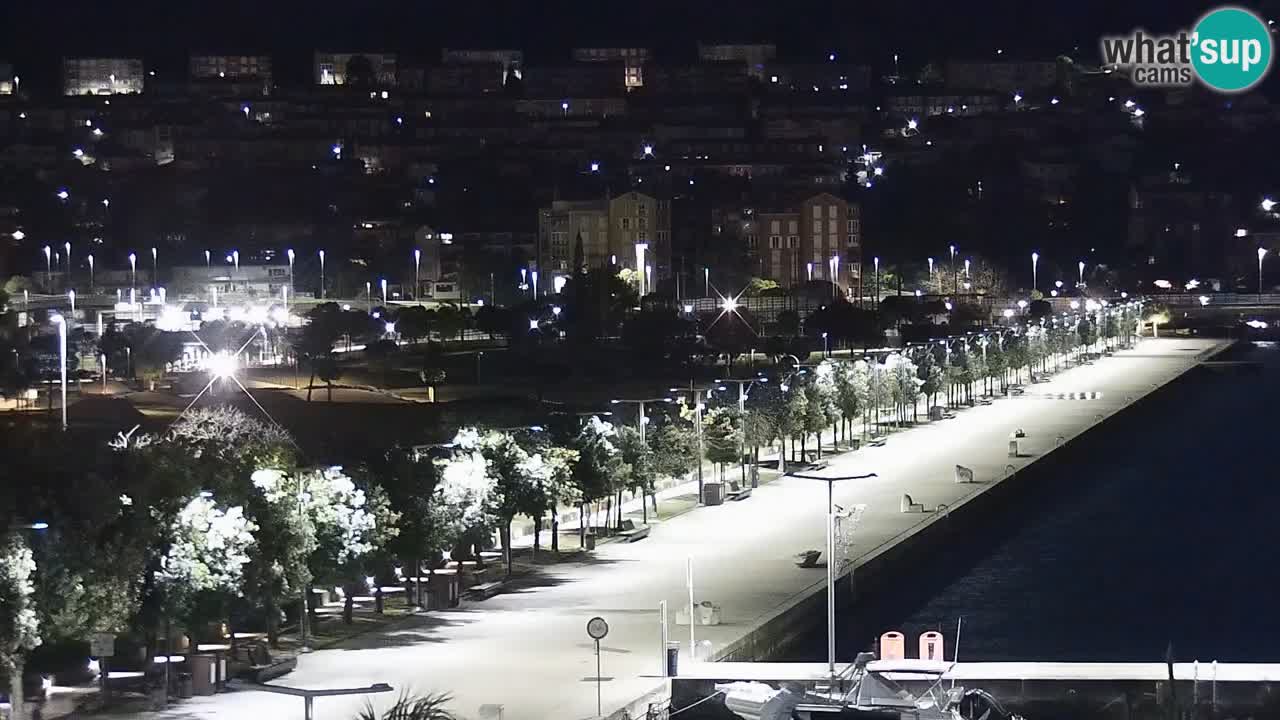 Webcam Koper – Panorama of the marina and promenade from the Grand Hotel Koper