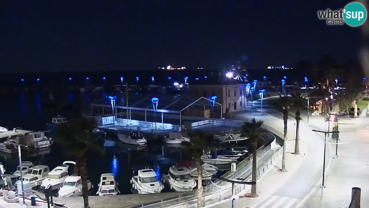 Webcam Koper – Panorama de la marina et de la promenade depuis le Grand Hotel Koper