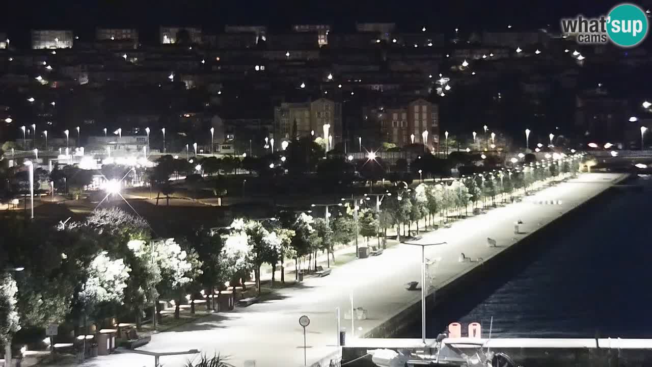 Webcam Koper – Panorama of the marina and promenade from the Grand Hotel Koper