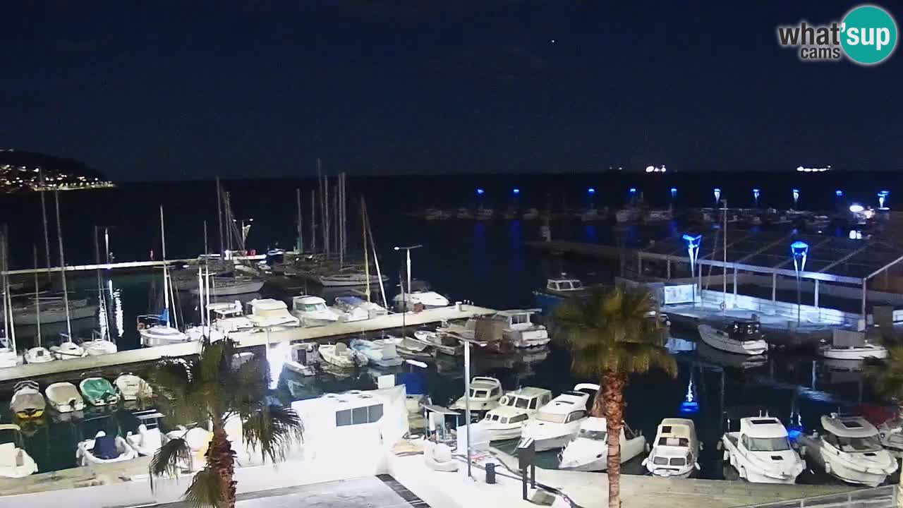 Webcam Koper – Panorama of the marina and promenade from the Grand Hotel Koper