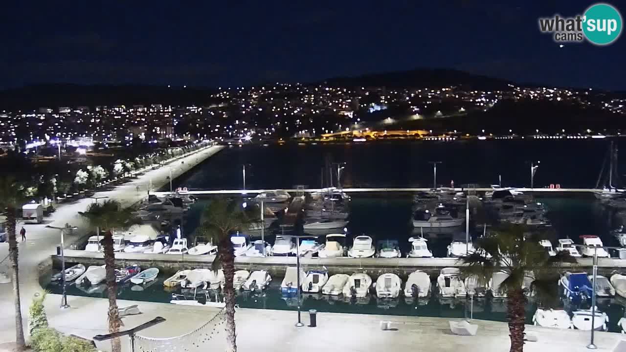 Webcam Koper – Panorama of the marina and promenade from the Grand Hotel Koper