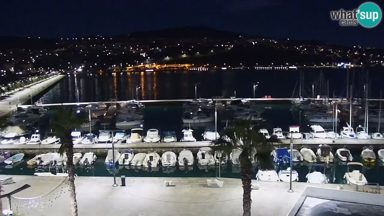 Webcam Koper – Panorama of the marina and promenade from the Grand Hotel Koper