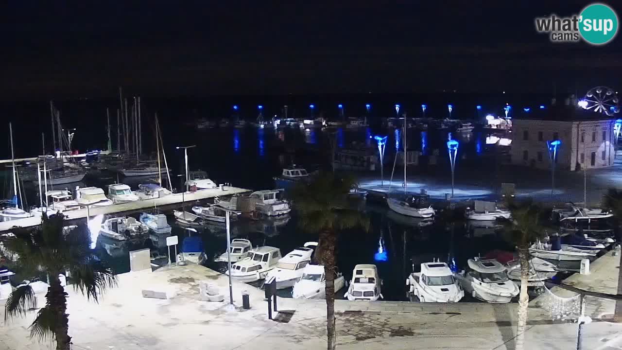 Webcam Koper – Panorama of the marina and promenade from the Grand Hotel Koper