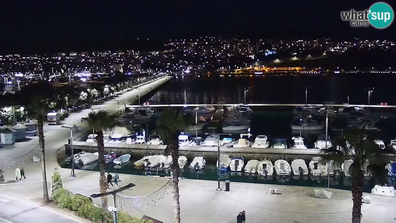 Webcam Koper – Panorama of the marina and promenade from the Grand Hotel Koper