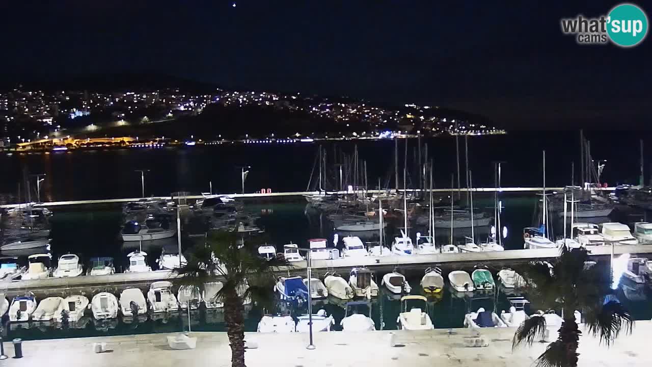 Webcam Koper – Panorama of the marina and promenade from the Grand Hotel Koper