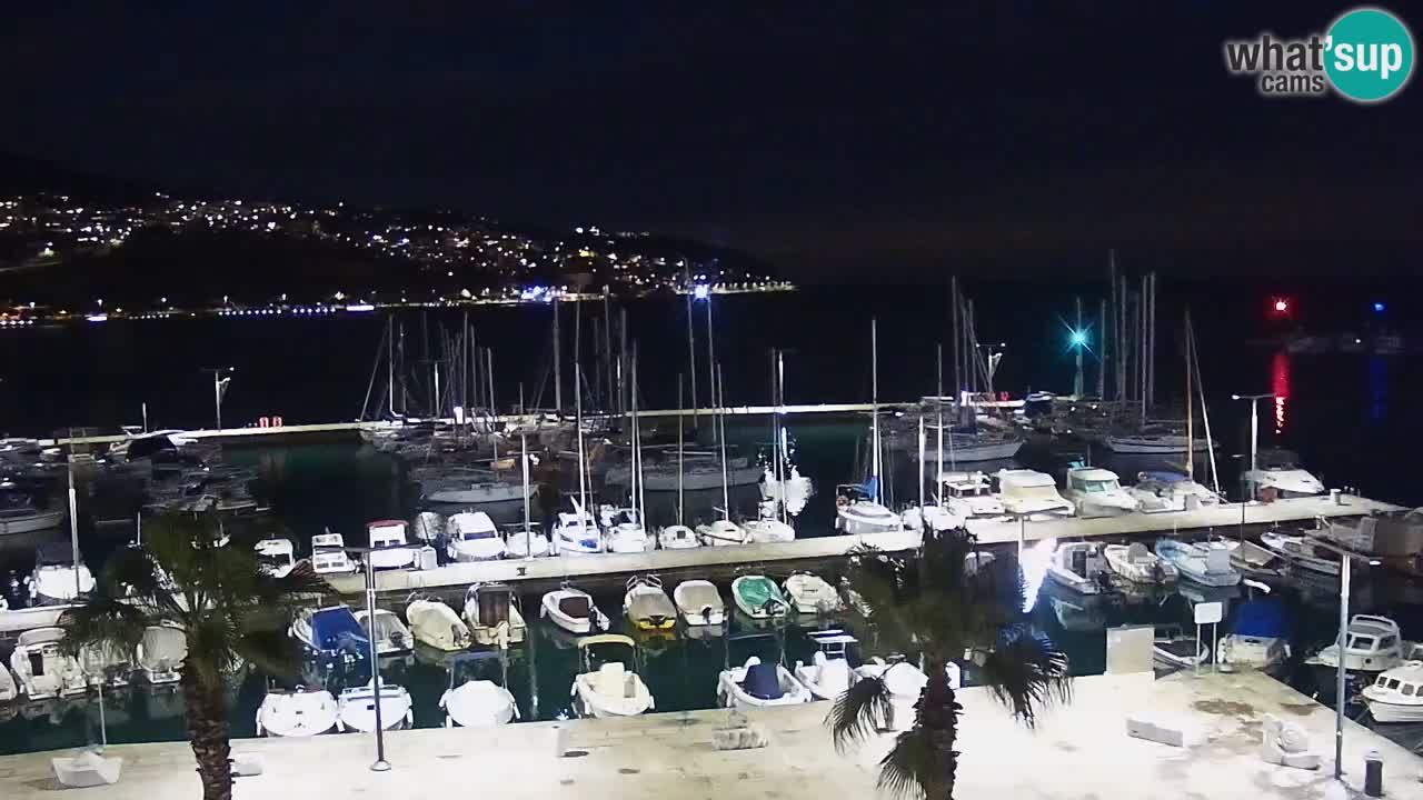 Webcam Koper – Panorama of the marina and promenade from the Grand Hotel Koper