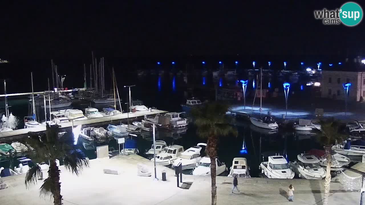 Webcam Koper – Panorama de la marina et de la promenade depuis le Grand Hotel Koper