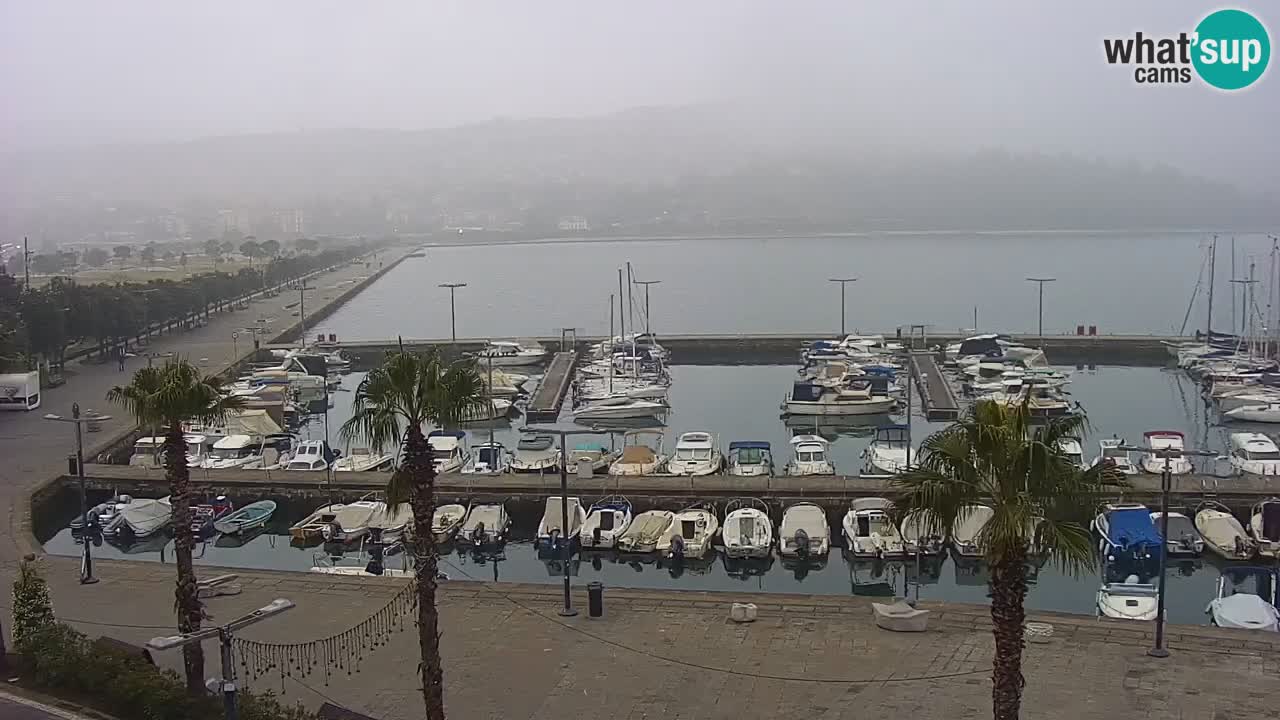 Webcam Koper – Panorama de la marina et de la promenade depuis le Grand Hotel Koper