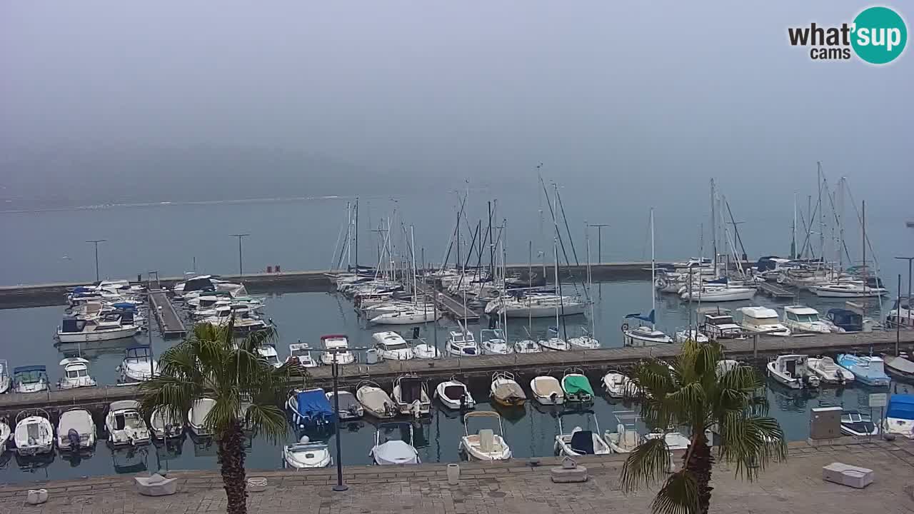 Webcam Koper – Panorama des Jachthafens und der Promenade vom Hotel Grand Koper