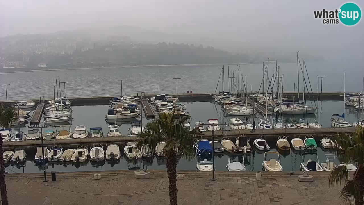 Camera en vivo Koper – puerto deportivo y paseo marítimo desde el Hotel Grand Koper