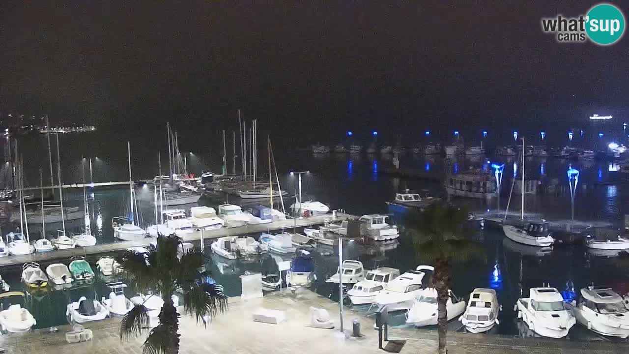 Webcam Koper – Panorama of the marina and promenade from the Grand Hotel Koper