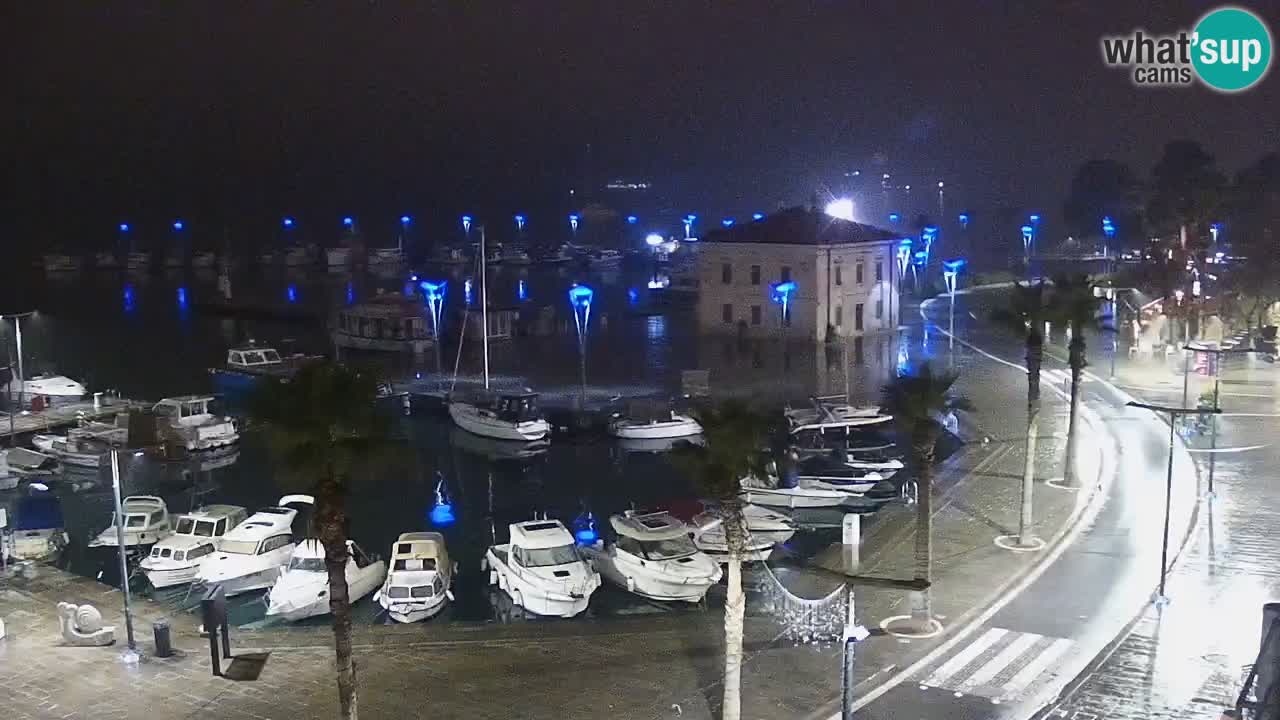 Webcam Koper – Panorama of the marina and promenade from the Grand Hotel Koper