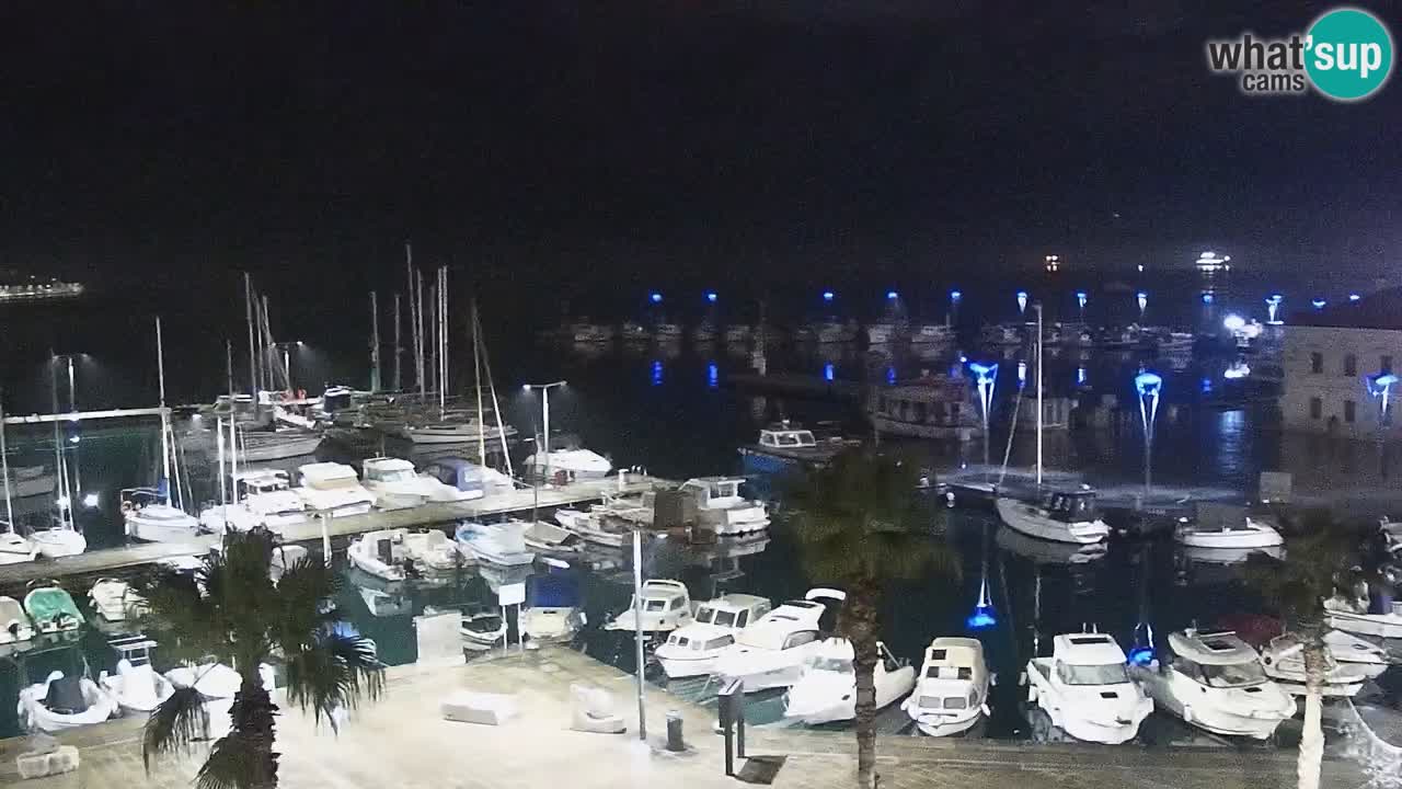 Webcam Koper – Panorama of the marina and promenade from the Grand Hotel Koper