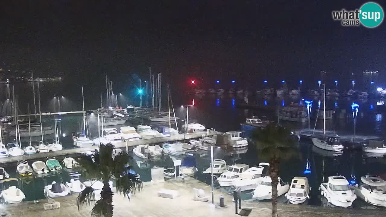 Webcam Koper – Panorama of the marina and promenade from the Grand Hotel Koper