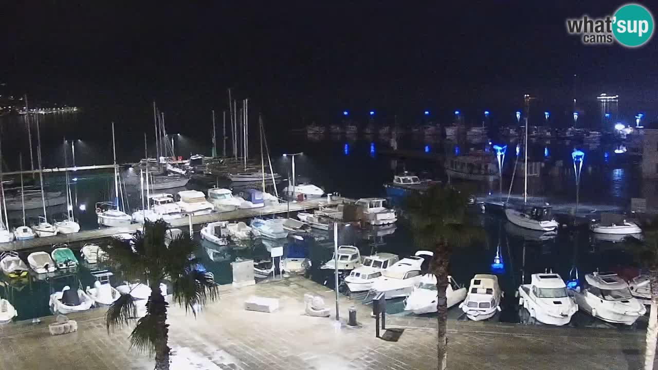 Webcam Koper – Panorama of the marina and promenade from the Grand Hotel Koper