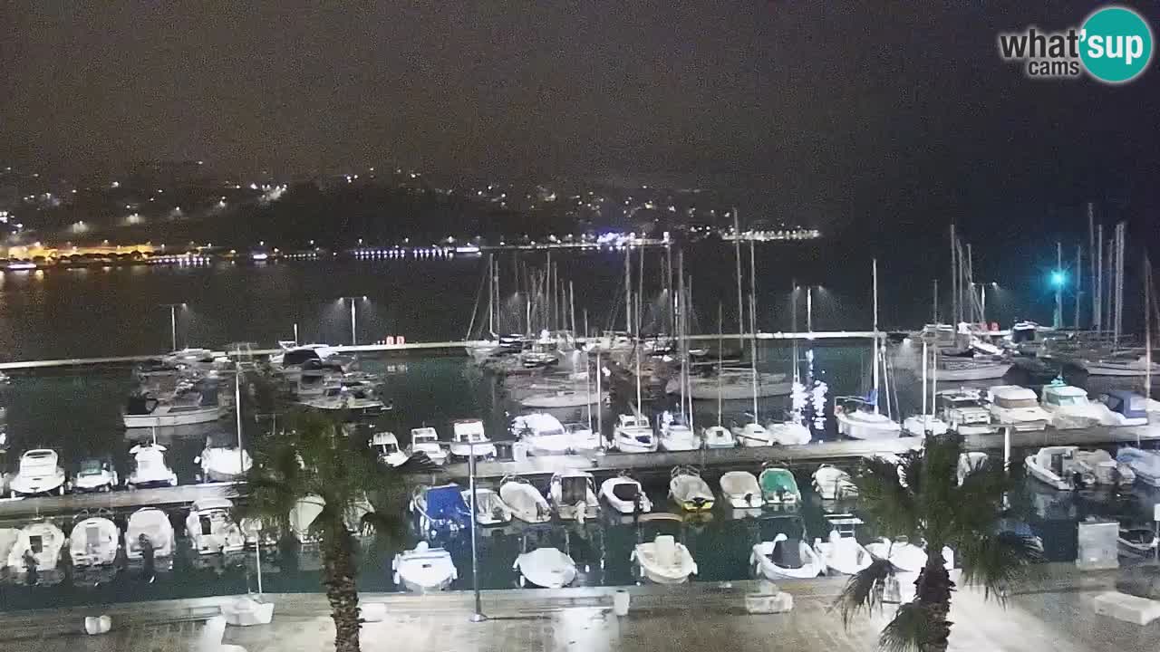 Webcam Koper – Panorama de la marina et de la promenade depuis le Grand Hotel Koper