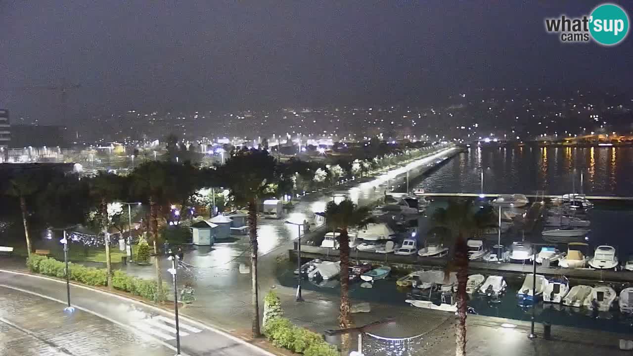 Webcam Koper – Panorama of the marina and promenade from the Grand Hotel Koper