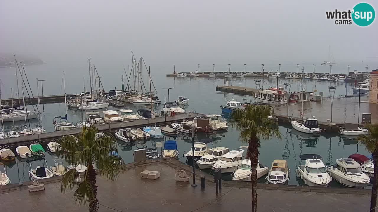 Webcam Koper – Panorama des Jachthafens und der Promenade vom Hotel Grand Koper