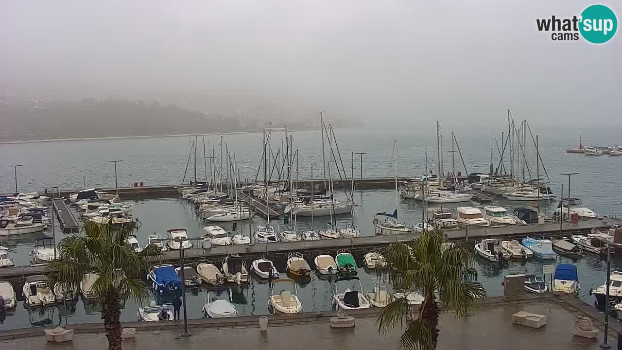 Webcam Koper – Panorama de la marina et de la promenade depuis le Grand Hotel Koper