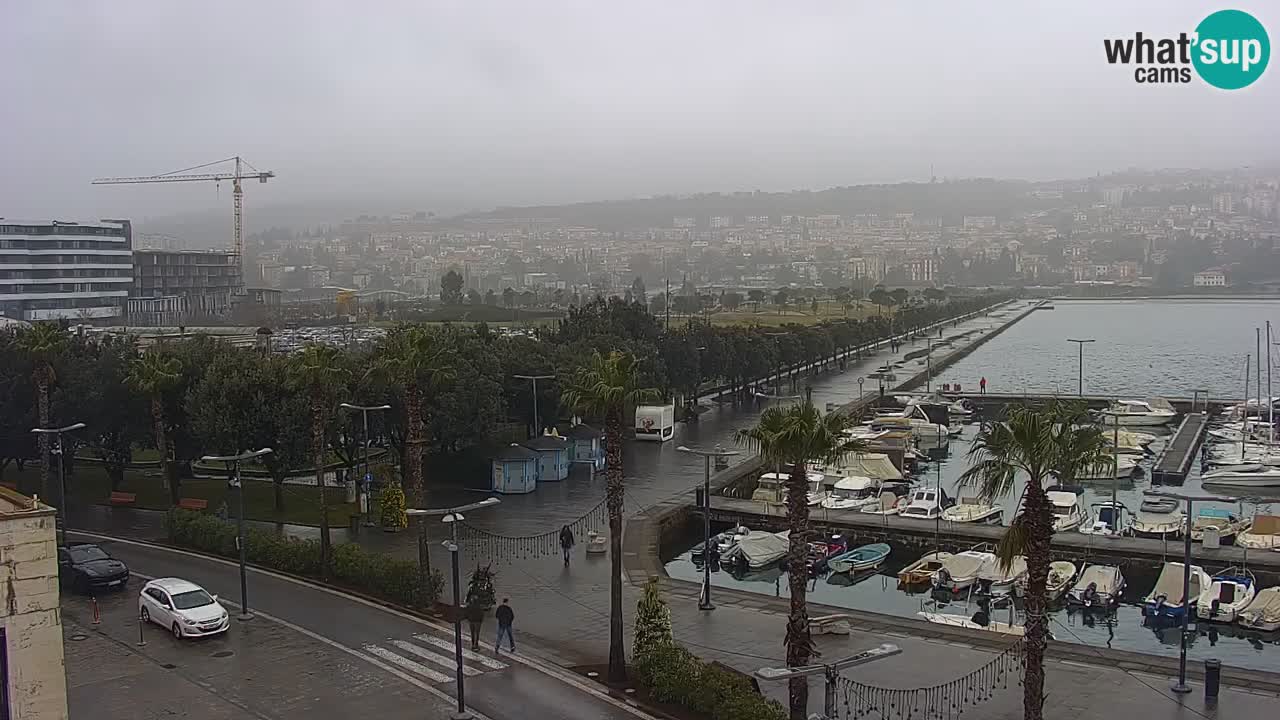 Camera en vivo Koper – puerto deportivo y paseo marítimo desde el Hotel Grand Koper