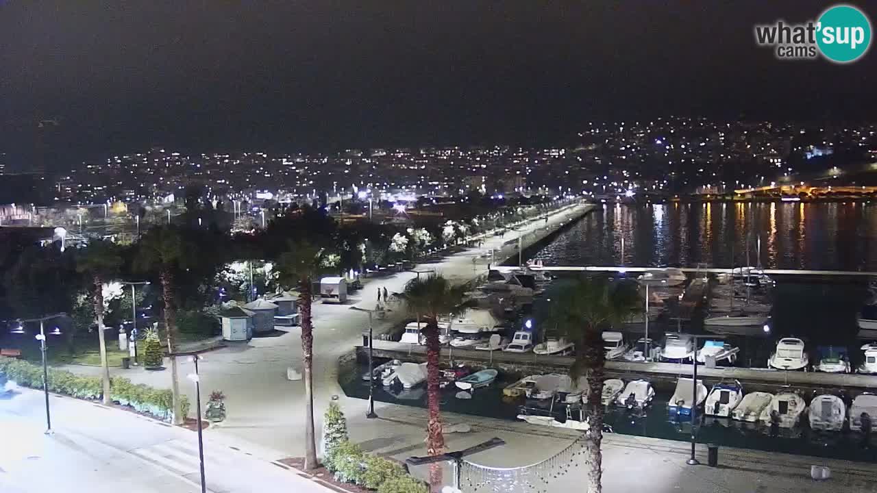 Webcam Koper – Panorama de la marina et de la promenade depuis le Grand Hotel Koper