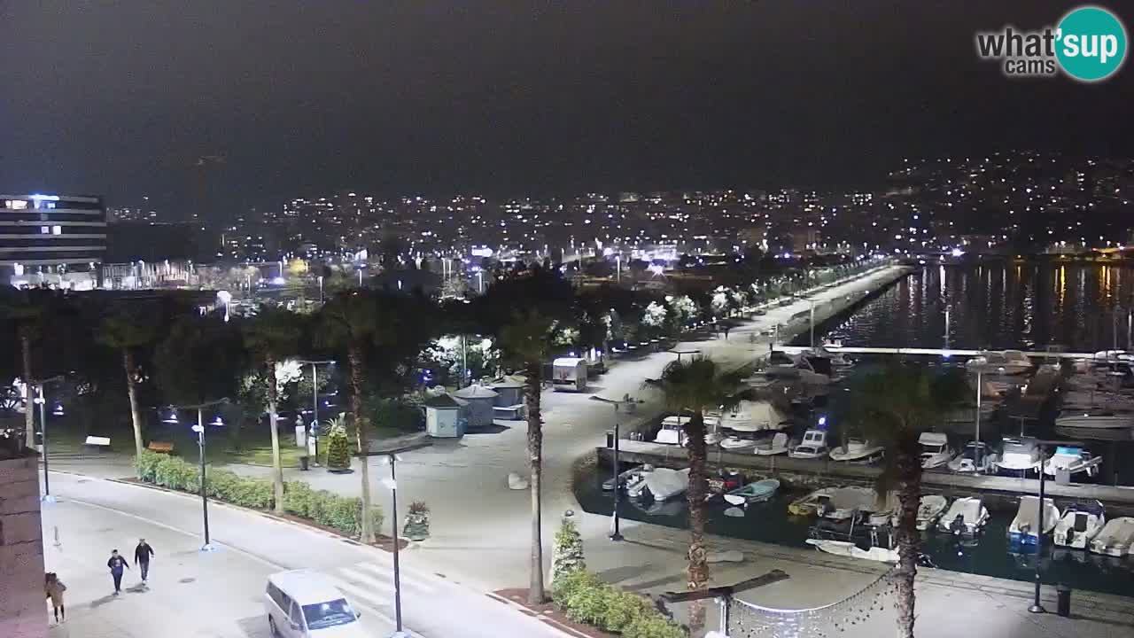 Webcam Koper – Panorama de la marina et de la promenade depuis le Grand Hotel Koper