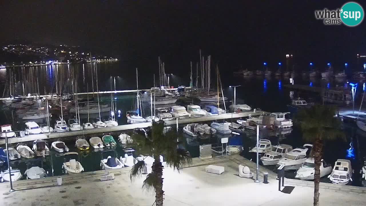 Webcam Koper – Panorama of the marina and promenade from the Grand Hotel Koper