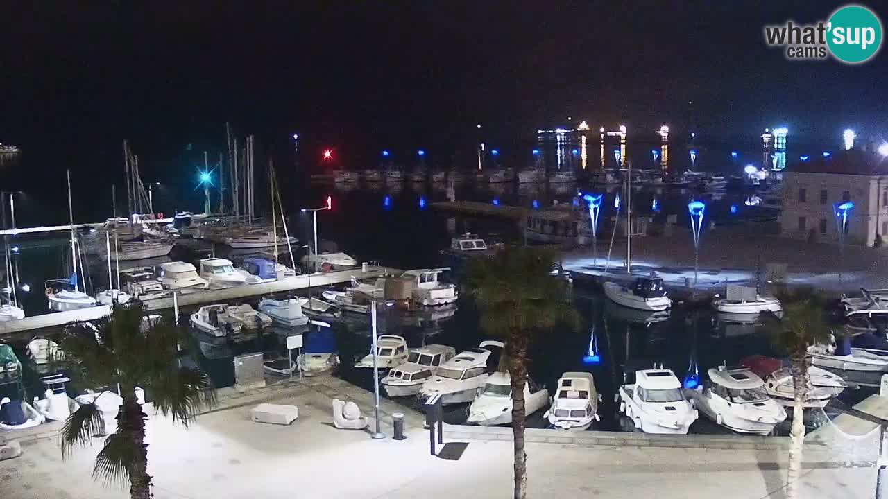 Webcam Koper – Panorama de la marina et de la promenade depuis le Grand Hotel Koper