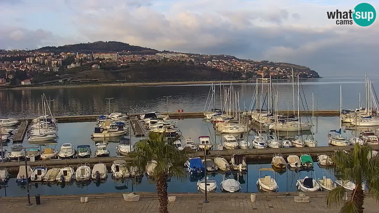 Camera en vivo Koper – puerto deportivo y paseo marítimo desde el Hotel Grand Koper