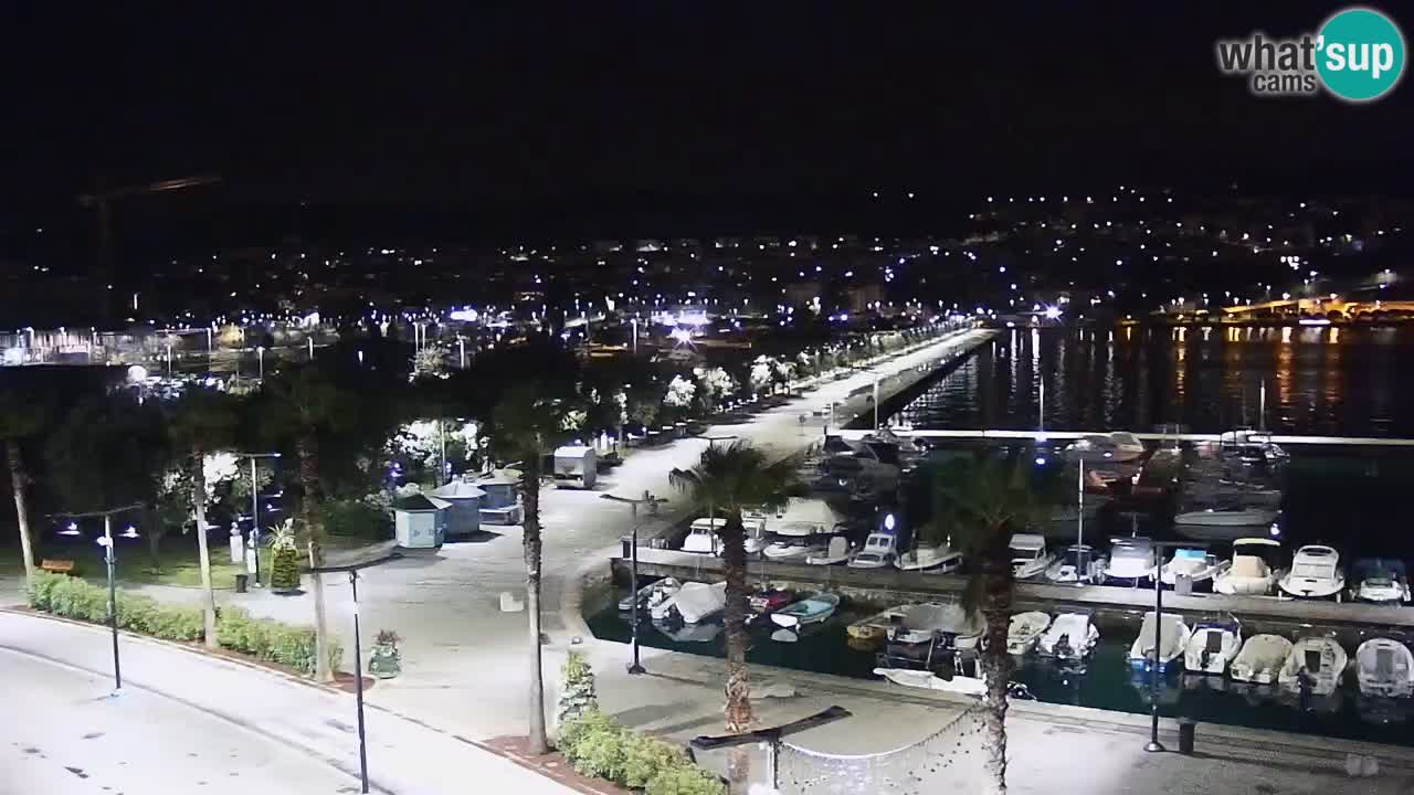 Webcam Koper – Panorama de la marina et de la promenade depuis le Grand Hotel Koper