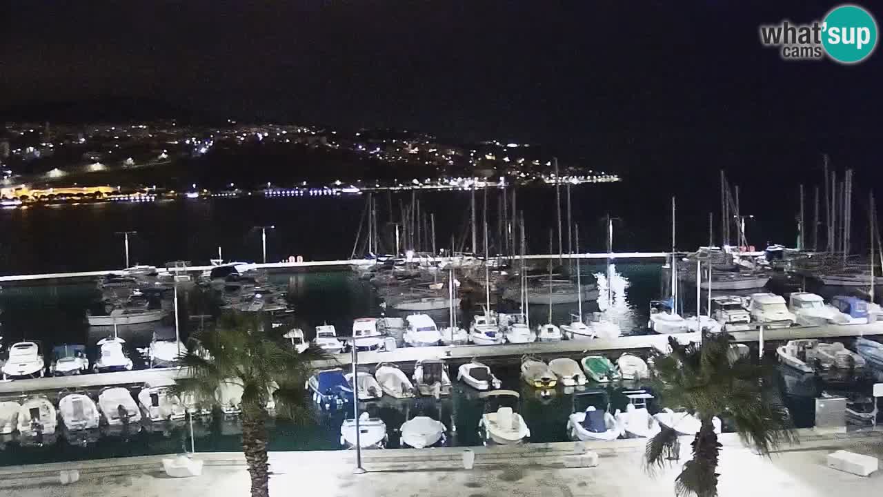 Webcam Koper – Panorama of the marina and promenade from the Grand Hotel Koper