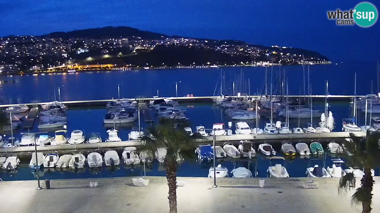 Webcam Koper – Panorama of the marina and promenade from the Grand Hotel Koper