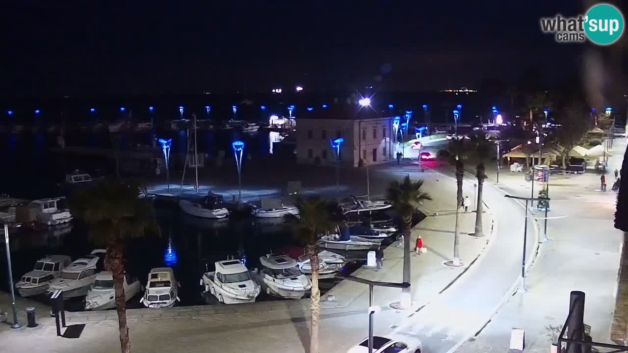 Webcam Koper – Panorama des Jachthafens und der Promenade vom Hotel Grand Koper