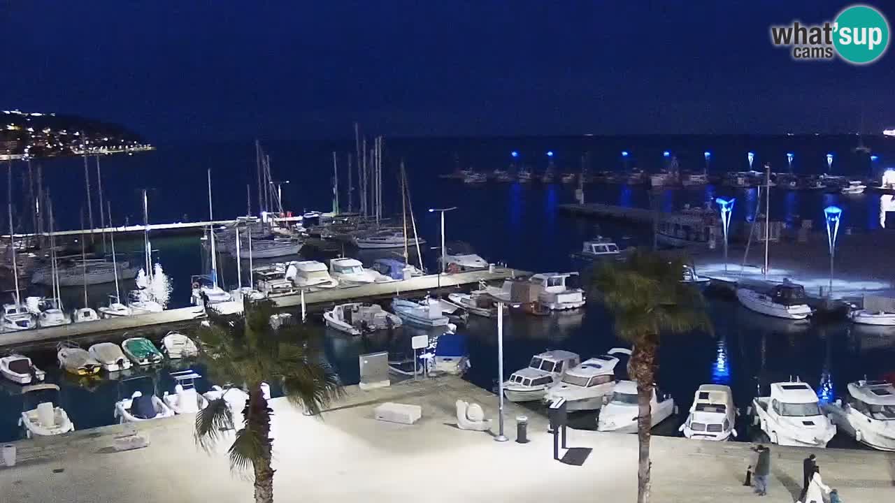 Webcam Koper – Panorama de la marina et de la promenade depuis le Grand Hotel Koper