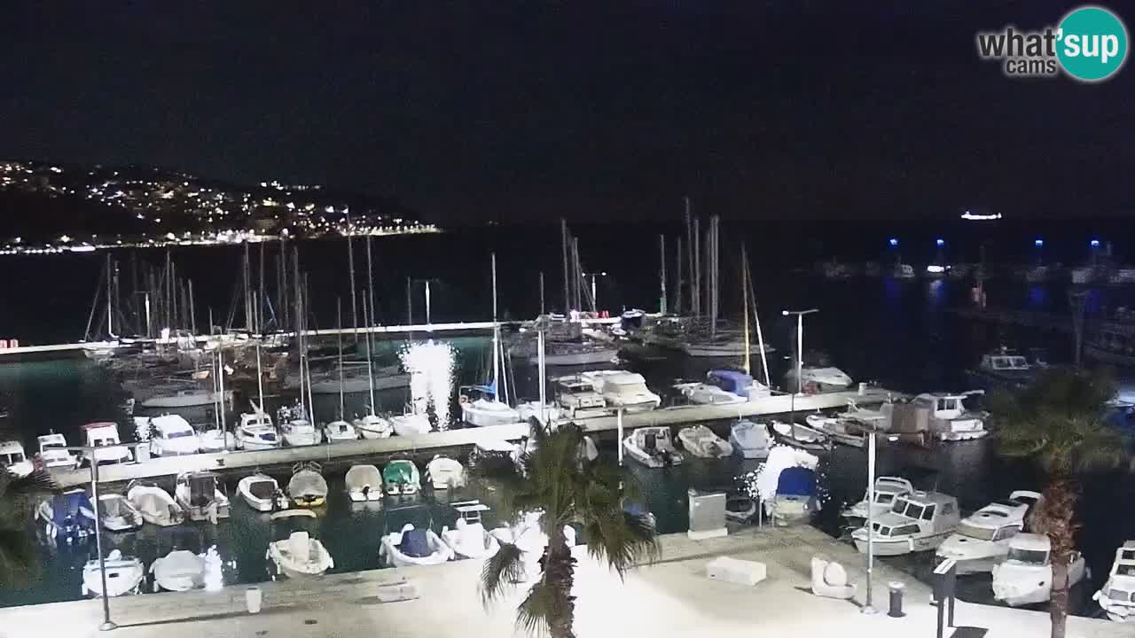 Camera en vivo Koper – puerto deportivo y paseo marítimo desde el Hotel Grand Koper