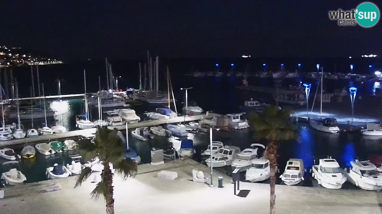 Camera en vivo Koper – puerto deportivo y paseo marítimo desde el Hotel Grand Koper