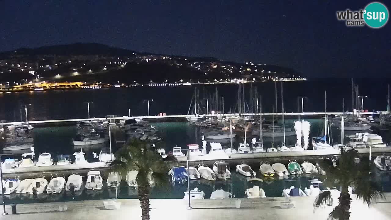 Webcam Koper – Panorama de la marina et de la promenade depuis le Grand Hotel Koper