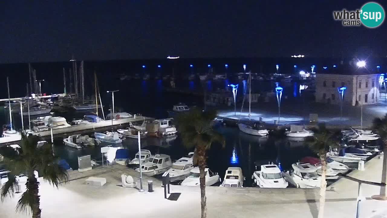 Webcam Koper – Panorama de la marina et de la promenade depuis le Grand Hotel Koper