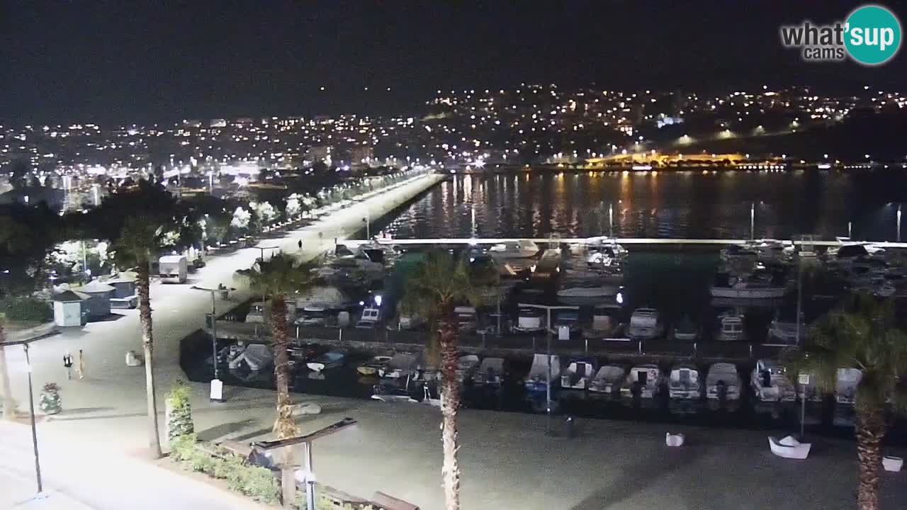 Webcam Koper – Panorama of the marina and promenade from the Grand Hotel Koper