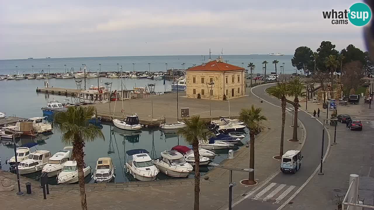 Spletna kamera Luka Koper v živo – Potniški terminal in tovorno pristanišče – Slovenija