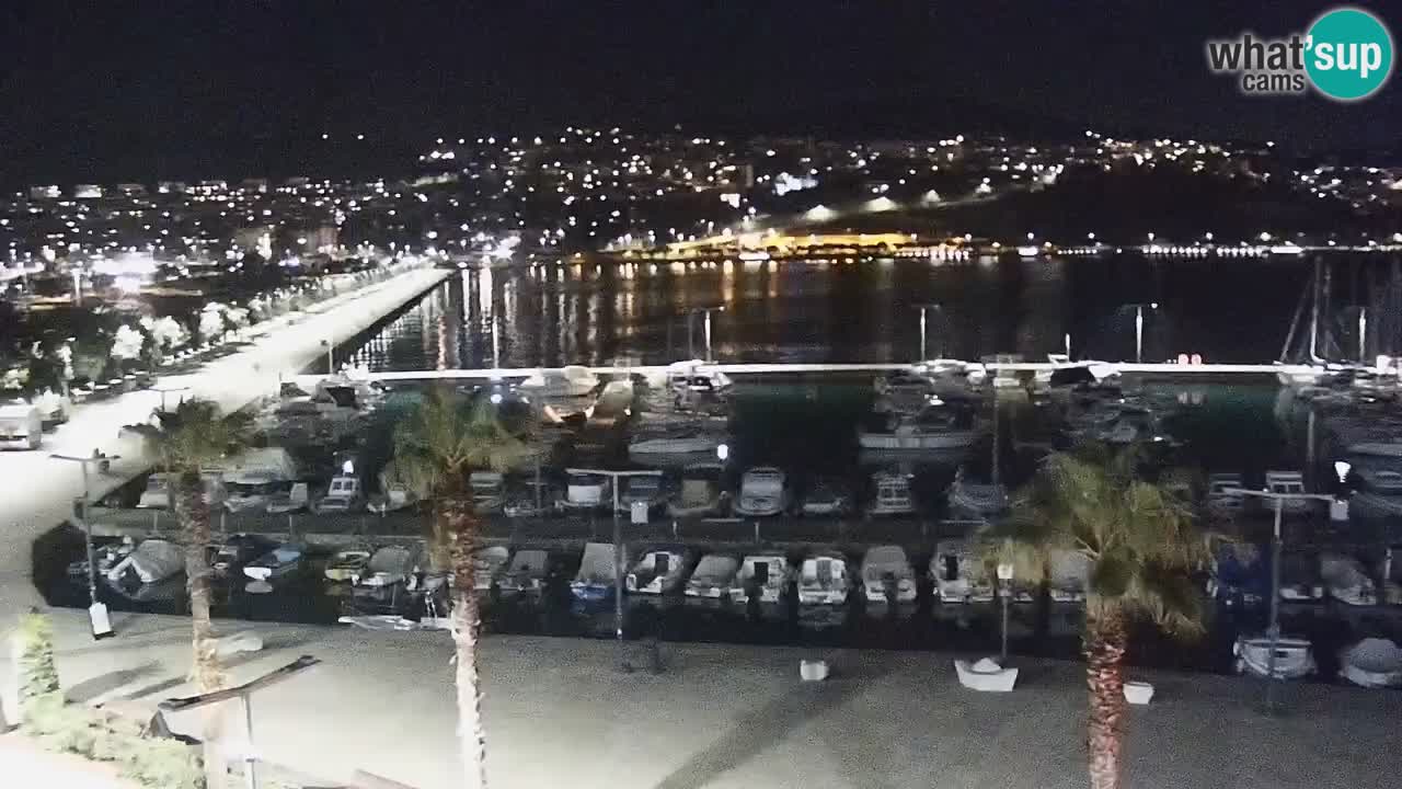 Webcam Koper – Panorama de la marina et de la promenade depuis le Grand Hotel Koper