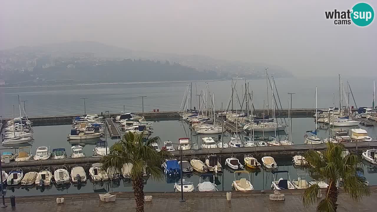 Webcam Koper – Panorama de la marina et de la promenade depuis le Grand Hotel Koper