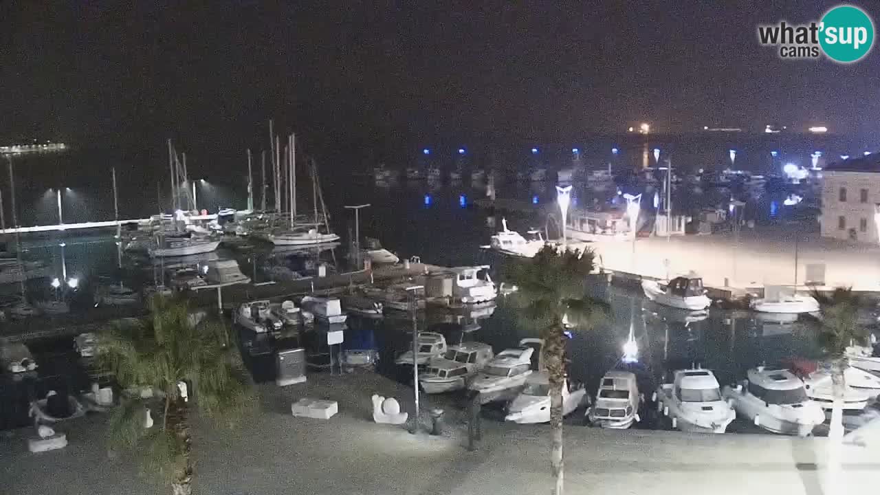 Webcam Koper – Panorama de la marina et de la promenade depuis le Grand Hotel Koper