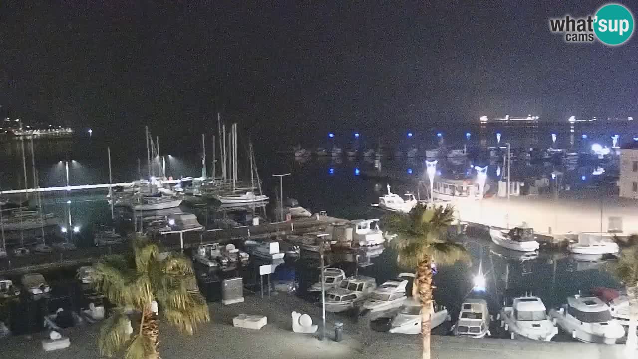 Webcam en direct du port de Koper – port de croisière et de fret – Slovénie