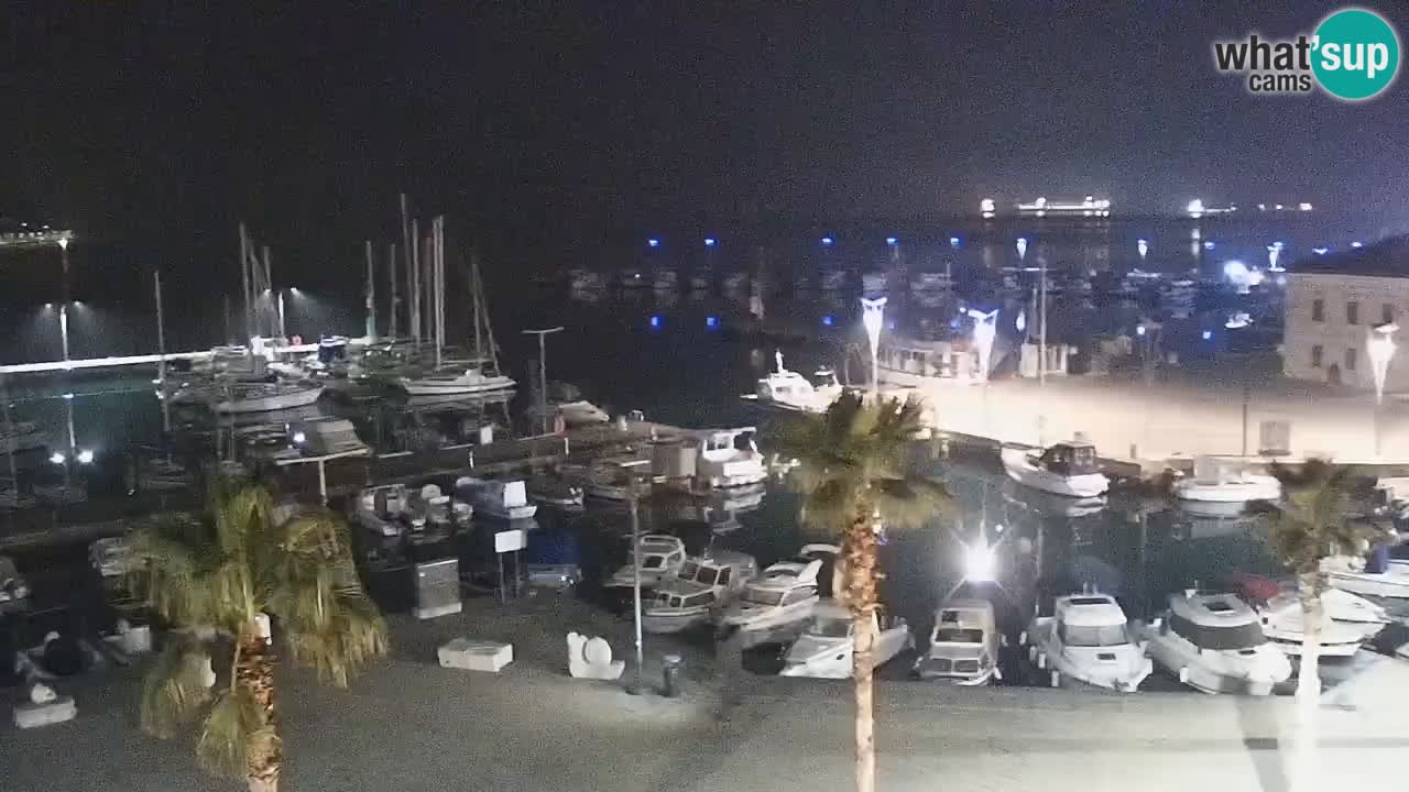 Webcam Koper – Panorama de la marina et de la promenade depuis le Grand Hotel Koper