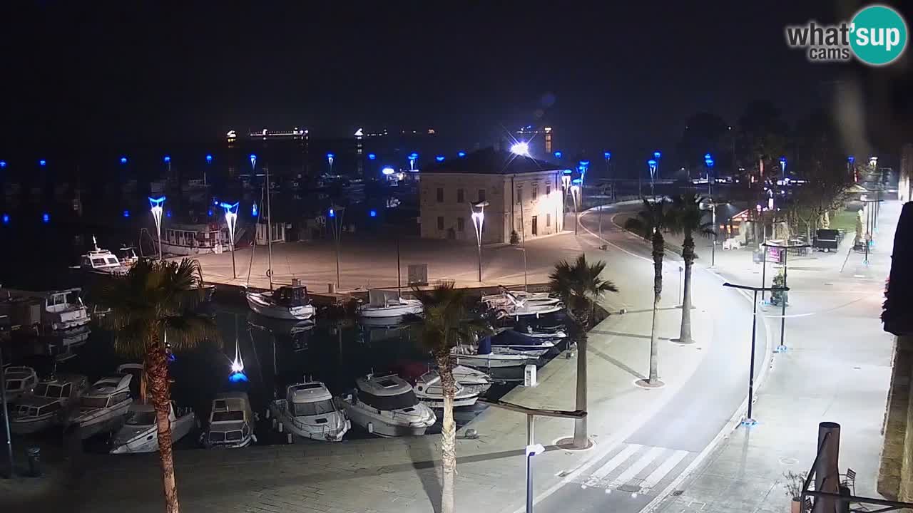 Camera en vivo Koper – puerto deportivo y paseo marítimo desde el Hotel Grand Koper