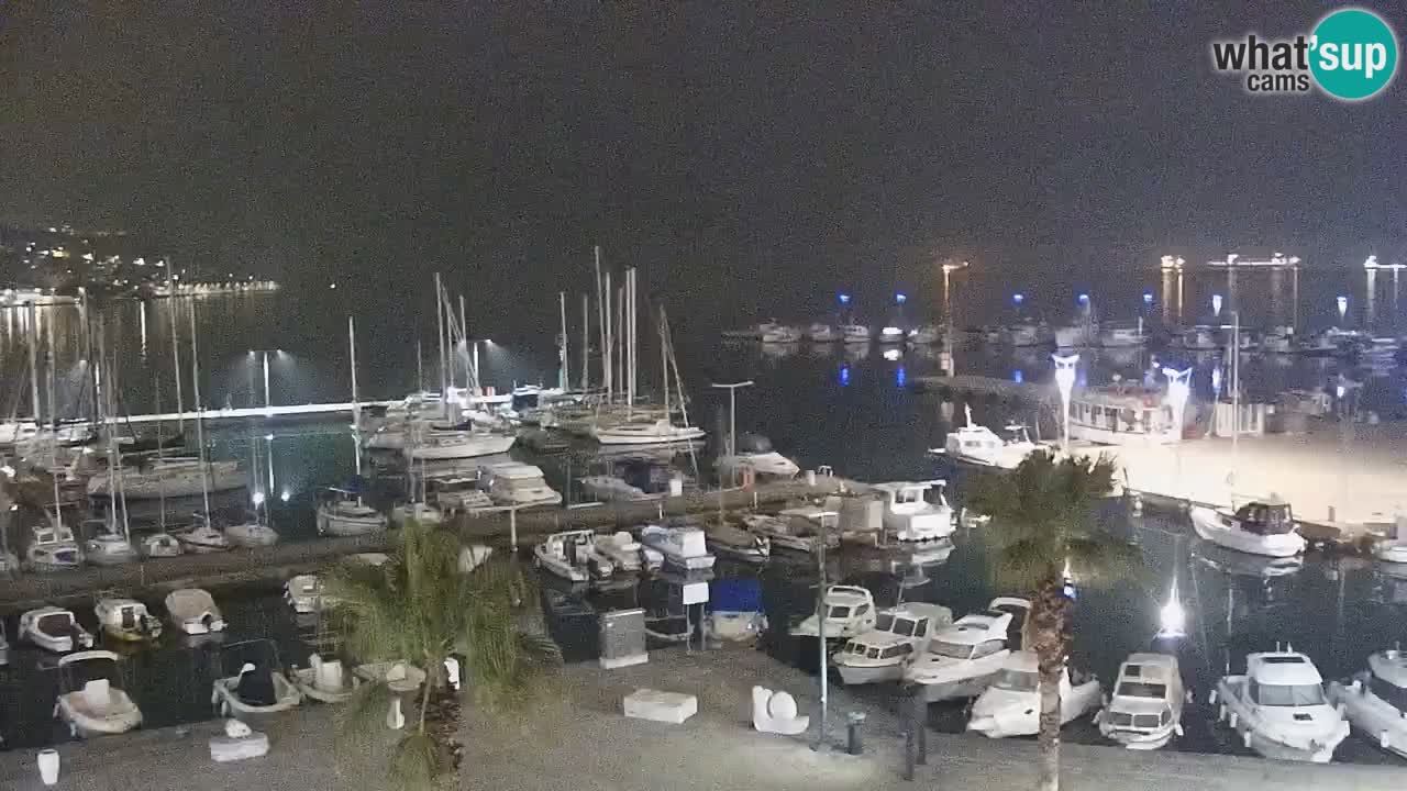 Webcam Koper – Panorama de la marina et de la promenade depuis le Grand Hotel Koper