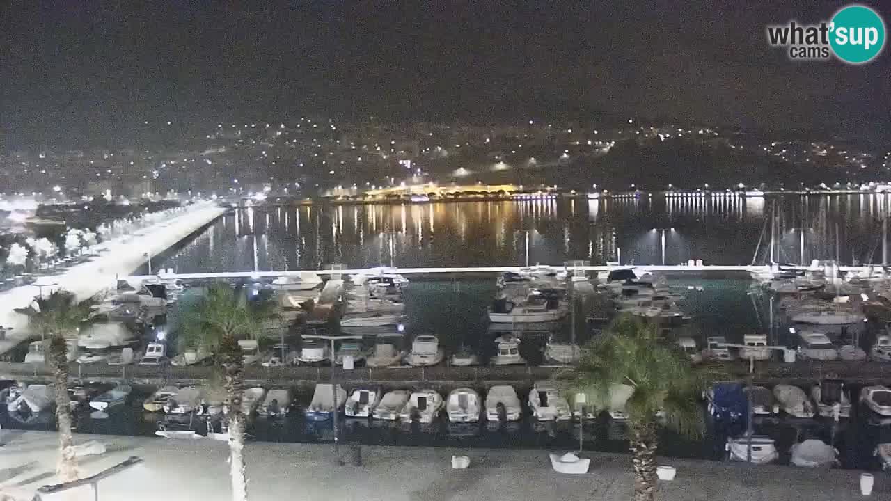 Webcam Koper – Panorama de la marina et de la promenade depuis le Grand Hotel Koper