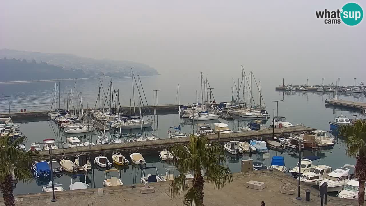 Spletna kamera Koper – Panorama na marino in promenado s Hotela Grand Koper