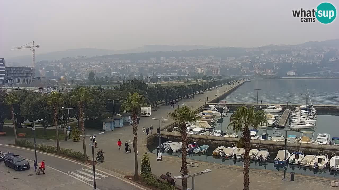 Spletna kamera Koper – Panorama na marino in promenado s Hotela Grand Koper